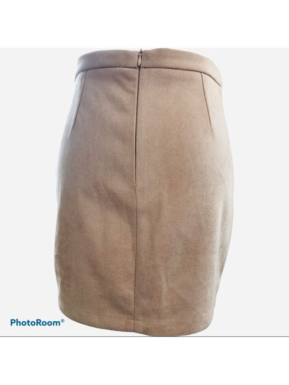 $5 SAlE Haute Rouge Faux Suede Micro Fiber Mini Skirt Sz 2 - Picture 8 of 8